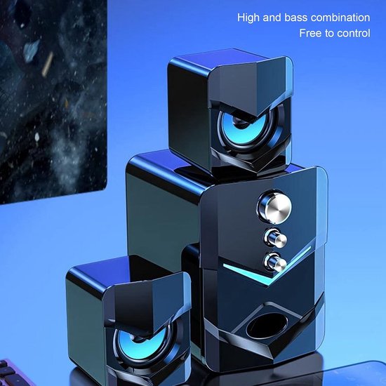 Dailygoods - Bedrade Multimedia Desktopluidsprekers met Subwoofer — afbeelding 4