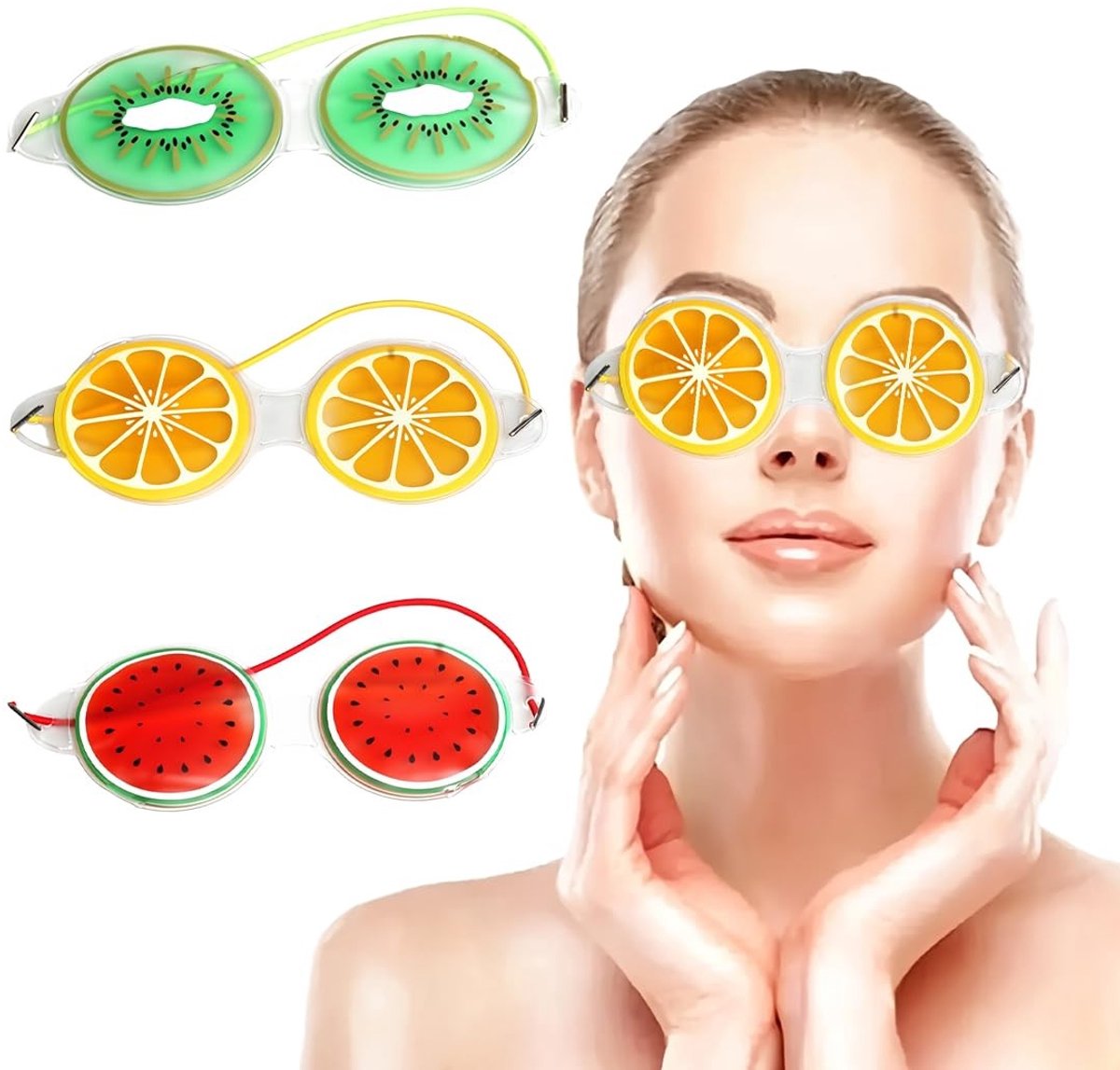 Dailygoods - 3 Stuks Verkoelend Gel Oogmasker voor Vermoeide Ogen