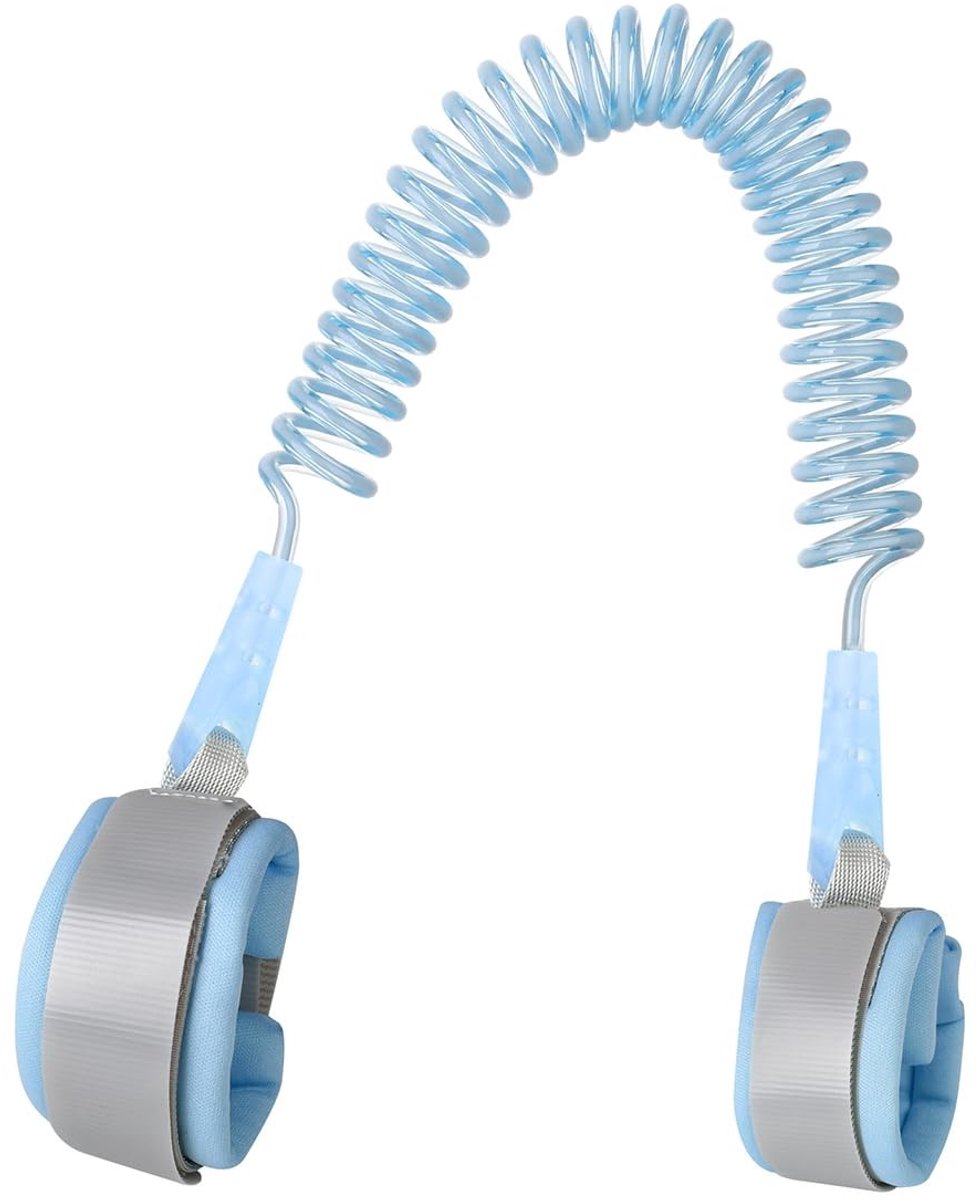 Dailygoods - Dailygoody - Veiligheidsarmband - Anti-verlies polsband - Draagbaar voor reizen - Blauw - Anti-verlies riem - Geschikt voor kinderen - 2,5 meter