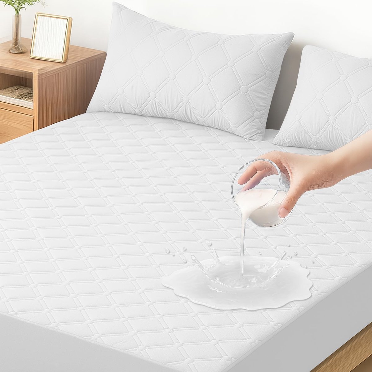 Dailygoods - Cosensi - Dailygoody - Matrasbeschermer - Waterdicht - Hypoallergeen - Wit - Ademend - Zacht - Geschikt voor Volwassenen - 90x190 cm
