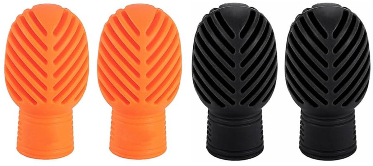 Dailygoods - Dailygoody - Drum Mute - Stille Oefentips - Duurzaam - Oranje/Zwart - Percussie Accessoire - Vervangingen voor Drumsticks - Geschikt voor Drummers