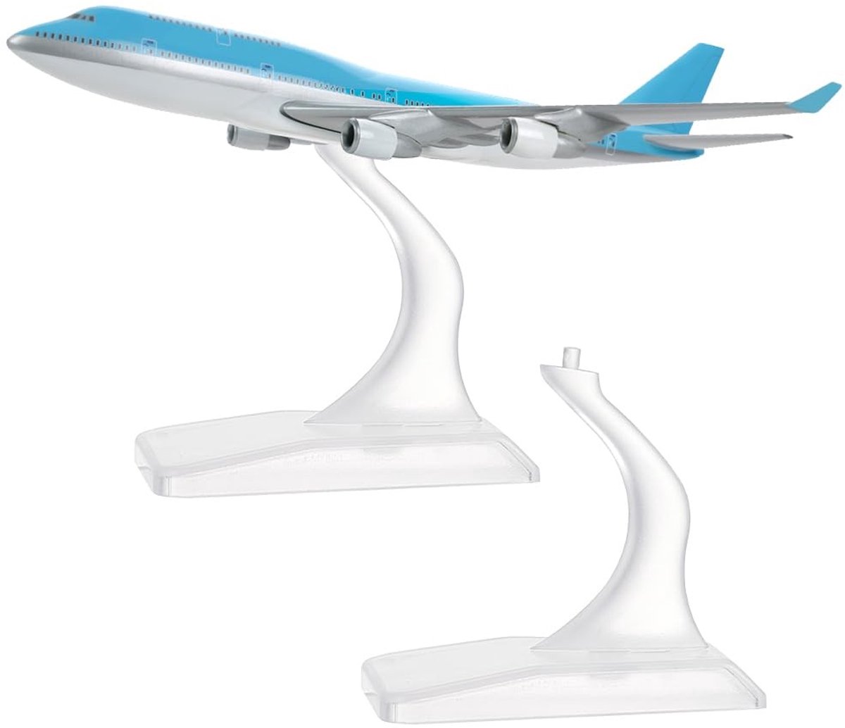 Dailygoods - Innovra - Cosensi - Dailygoods - Dailygoody - mini modelvliegtuighouders - schaal 1:400 - kunststof tentoonstellingsstandaard - helder - modelvliegtuigen - creatieve accessoires - ges...
