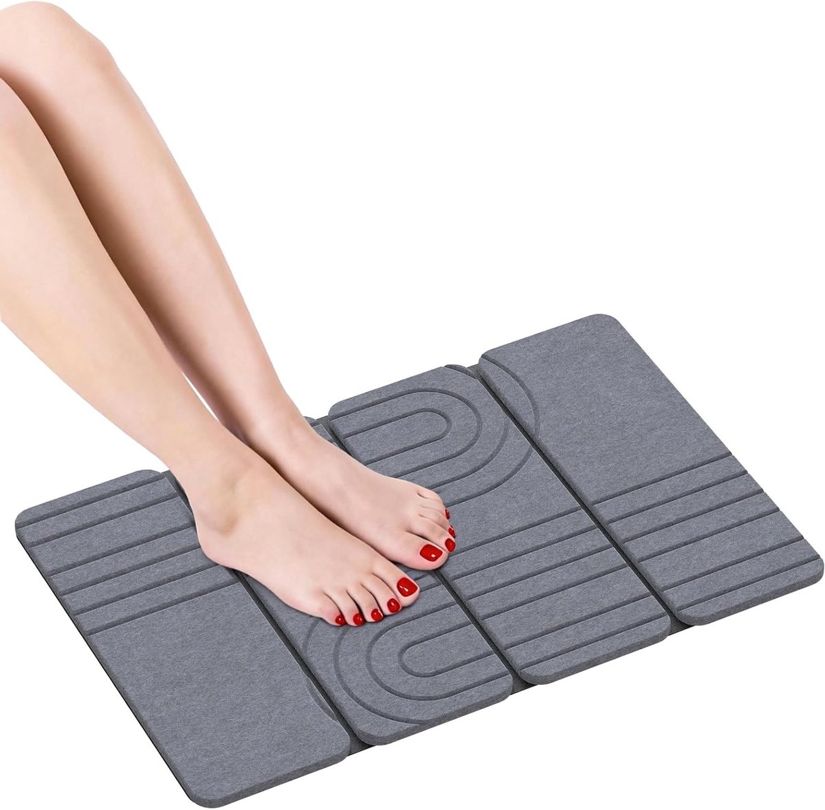 Vouwbare Badkamer Rubbermat met Technische Stof en Antislip Onderkant, Geschikt voor Badkamer, Keuken en Huishoudelijk Gebruik