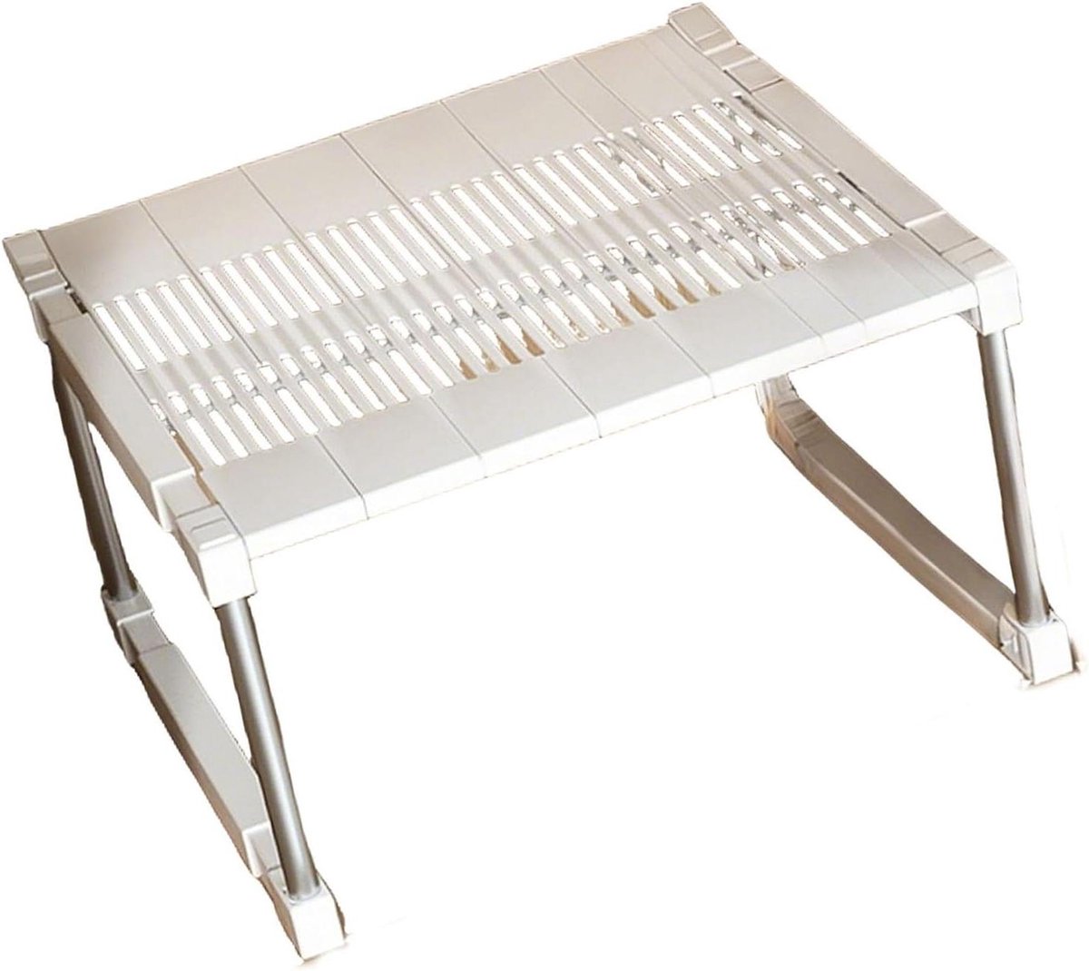Stapelbare plank - Kast organizer - Ruimte maximaliseren - Verstelbare breedte - L56-64cm - Wit