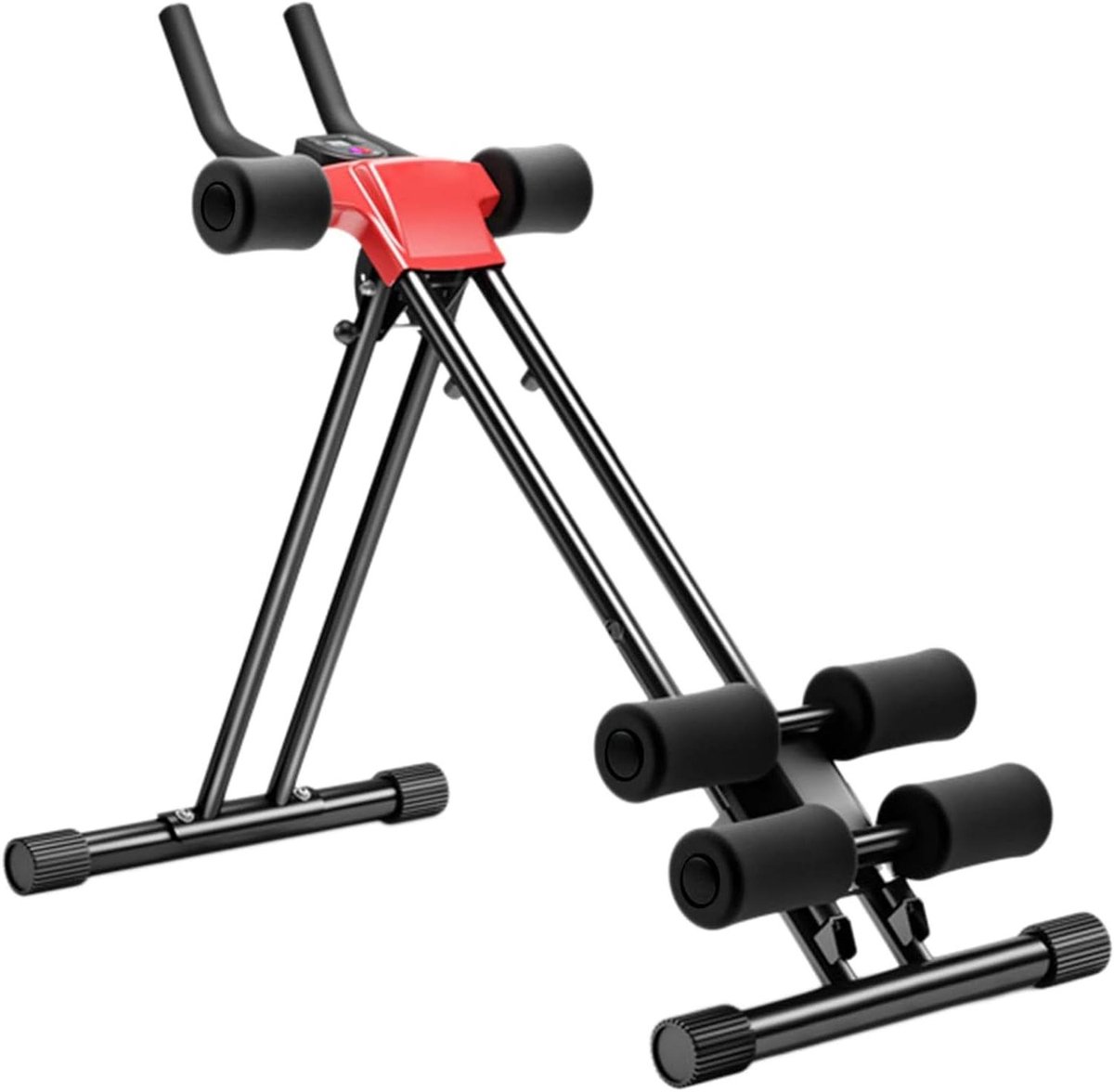 Buikspiertrainer Opvouwbaar - Core Trainer - Kracht Training - Verstelbare Weerstand - 150kg Max - Zwart