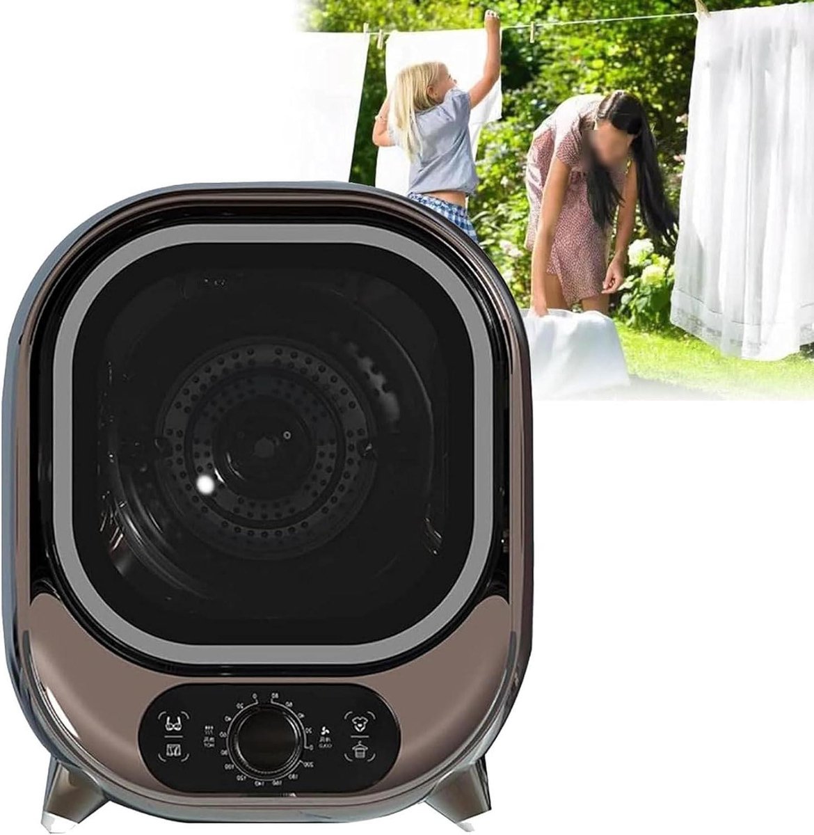 Kleine Wasdroger Draagbare Condensdroger Snel Kleding Drogen Stil 35 Decibel 5 Kg Capaciteit Wit