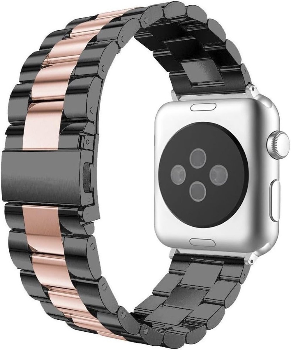 Stalen Sportarmband voor Apple Watch 44mm/42mm - Verstelbare Metalen Horlogeband voor Dames en Heren, Geschikt voor Series 6/SE/5/4/3/2/1, Duurzaam en Stijlvol