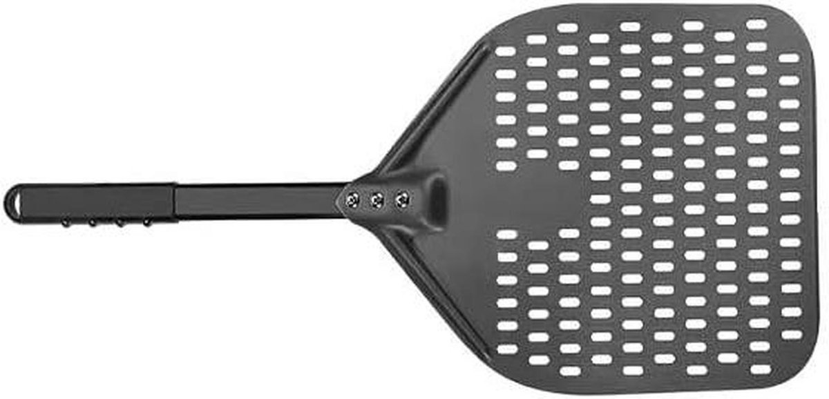 Pizzaschep - Pizzaplank - Pizza Bakken - Geperforeerd Aluminium - 305 cm - Zwart