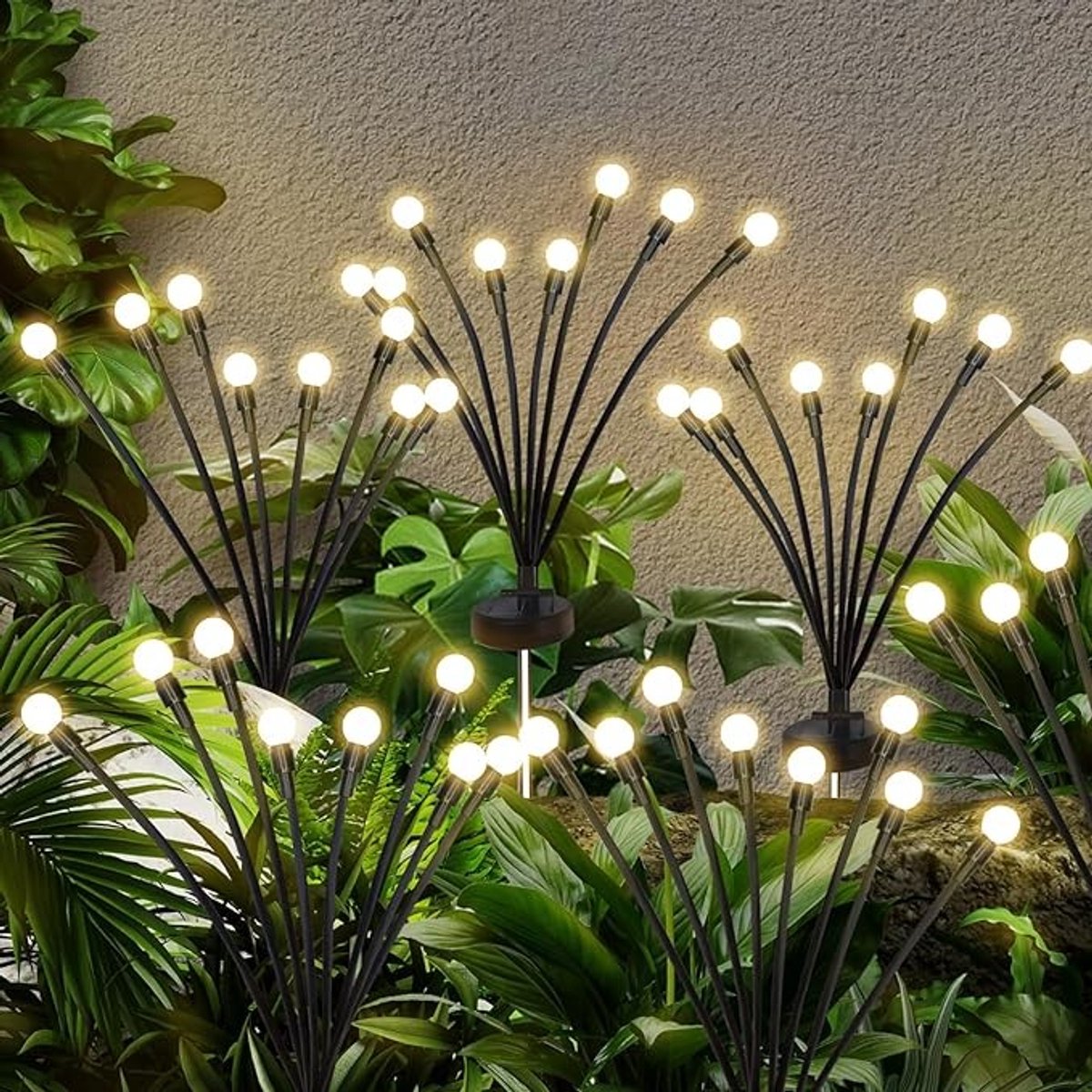 Zonne-energie Vuurvlieg Tuinlampen - Waterdicht - Set van 2