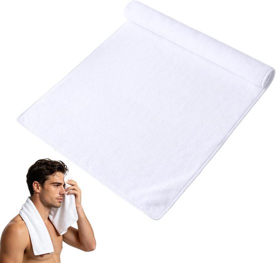 Sneldrogende Handdoek - Microvezel Doek - Sport & Fitness - Zeer Absorberend - 37 x 75 cm - Wit — afbeelding 5