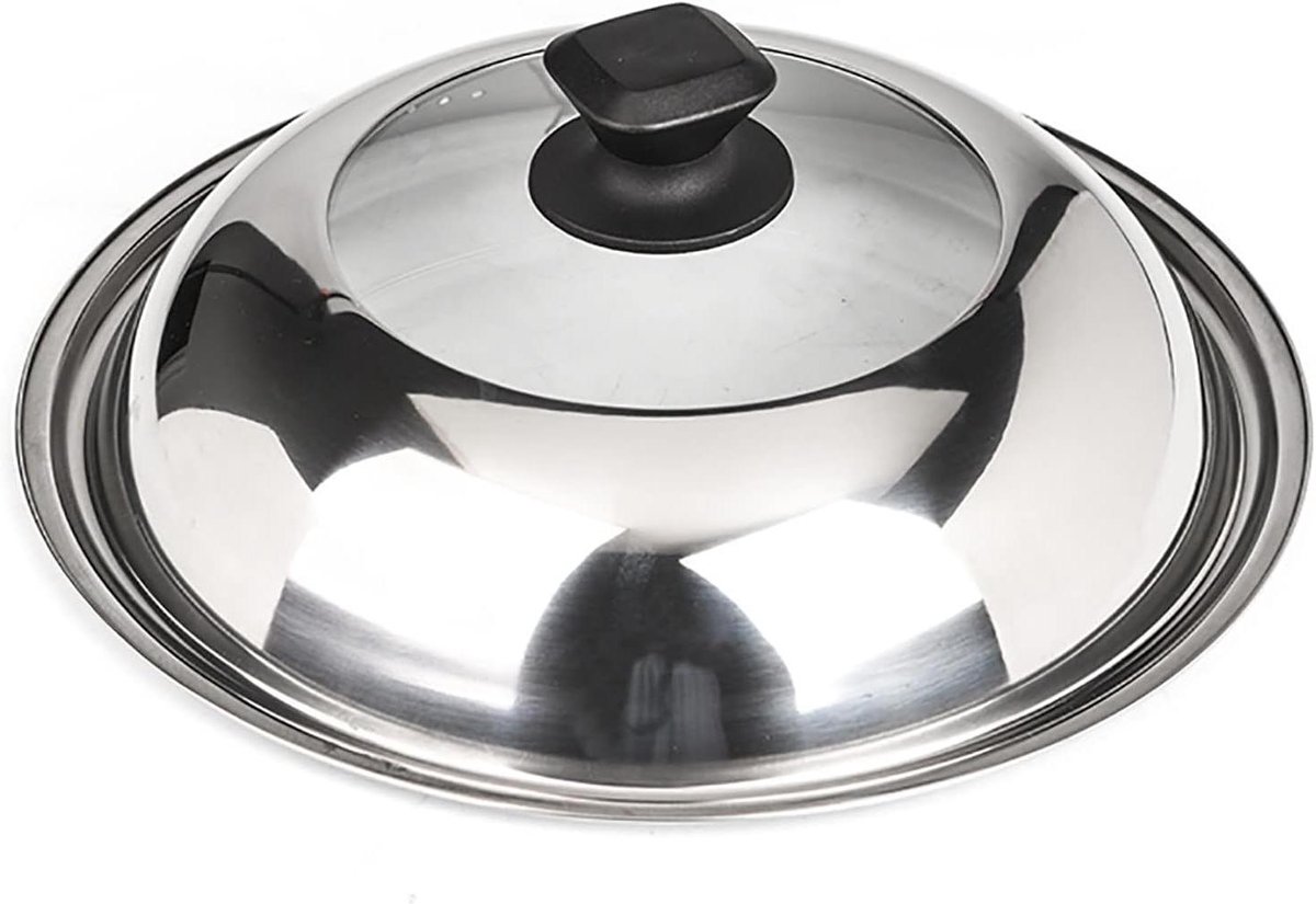 Pan Deksel - Glazen Deksel - Koken - Anti-aanbak - 30cm - Zilver