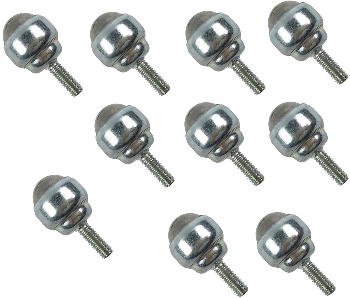 10 Stuks Carbon Stalen Draaibare Balleinden - Meubelwielen, Trolleywielen en Kastwielen voor Diverse Toepassingen
