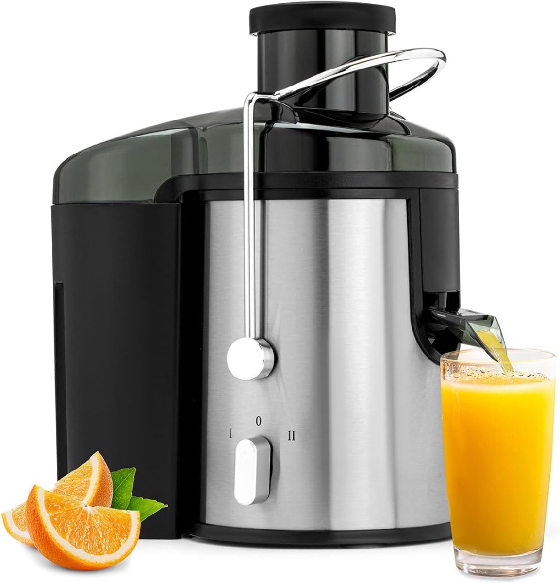 TIM®Sapcentrifugesgroentenenfruit-Sapcentrifuges-Slowjuicer-Zwart/Zilver-10cmx10cmx10cm
