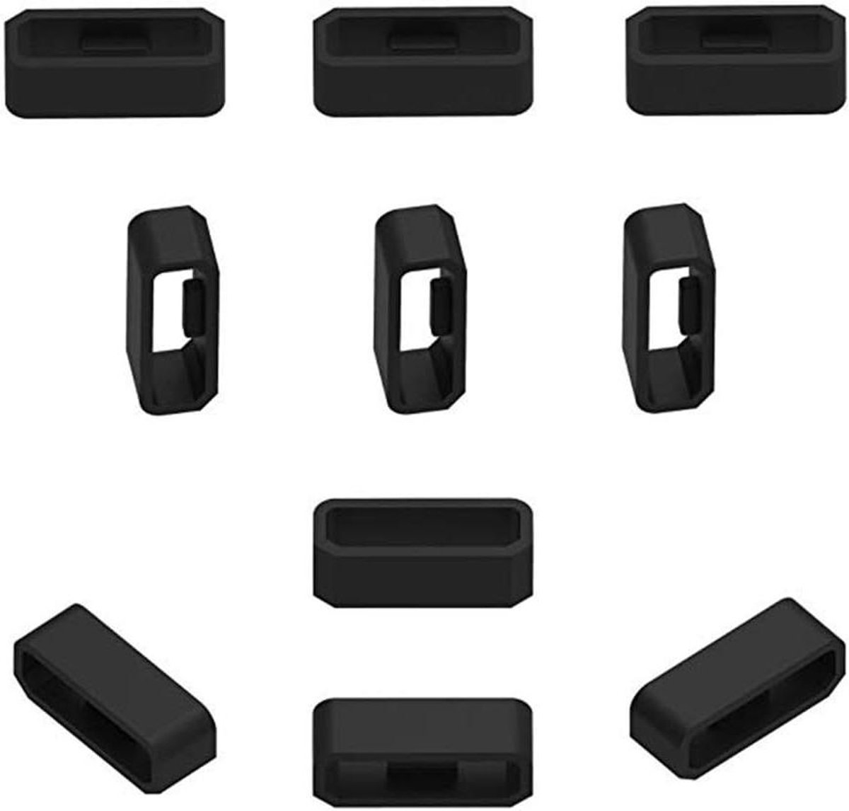 Horlogeband Houder - Ringen Set - Veilig Dragen - Duurzaam Materiaal - Standaard Maat - Zwart
