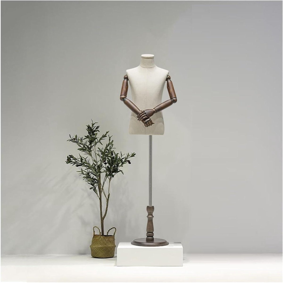 Kindermannequin Paspop - Kinderpop Etalage - Kleding Presenteren - Verstelbare Hoogte - 83-130 cm - Beige