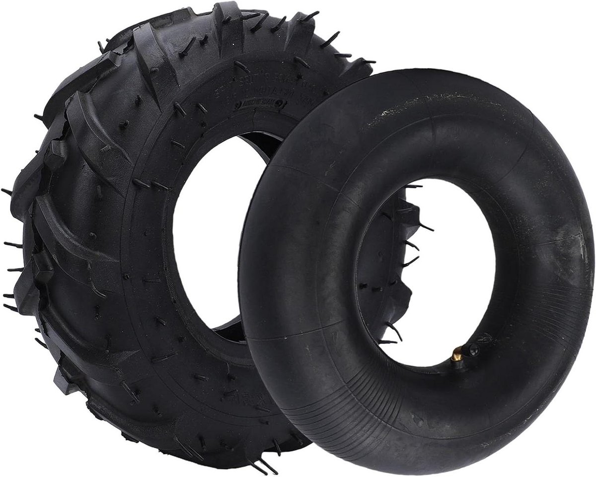 Banden Set - Buitenband Binnenband - Apparatuur Gebruik - Versterkt Rubber - 13x5.00-6 - Zwart