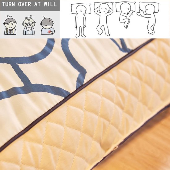 Deken Matras - Vloermatras Futon - Comfortabel Slapen - Opvouwbaar Ontwerp - 120x200cm - Blauw — afbeelding 4