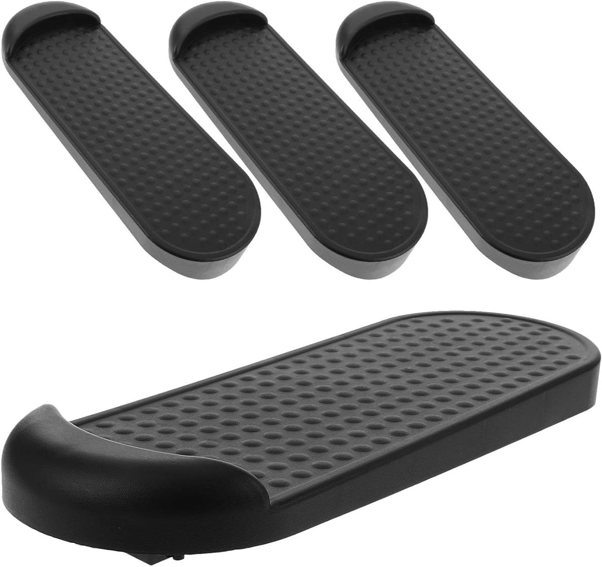 Fitnessstep Platforms - Vervangende Pedalen - Thuis Trainen - Antislip Oppervlak - 32 cm - Zwart