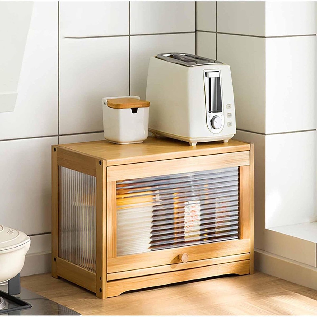 Keuken Organizer Plank - Buffet Dressoir - Ruimte Maximaliseren - Duurzaam Bamboe Materiaal - 42x25x27cm - Natuurlijk