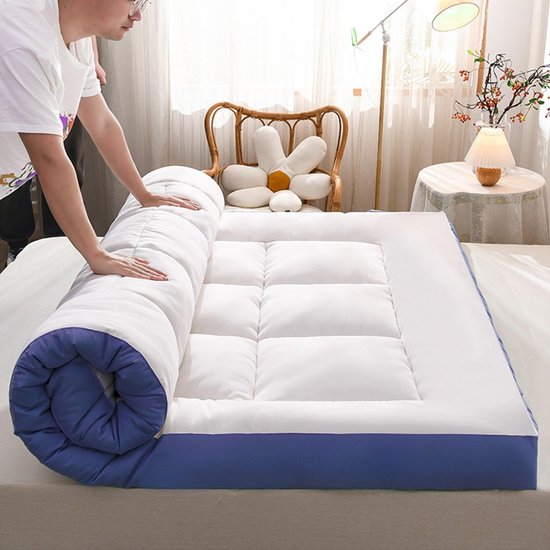 Dikke Futonmatras - Opvouwbare Slaapmat - Comfortabel Slapen - Ademend Zomer/Winter - 10 cm Dik - Zwart — afbeelding 2