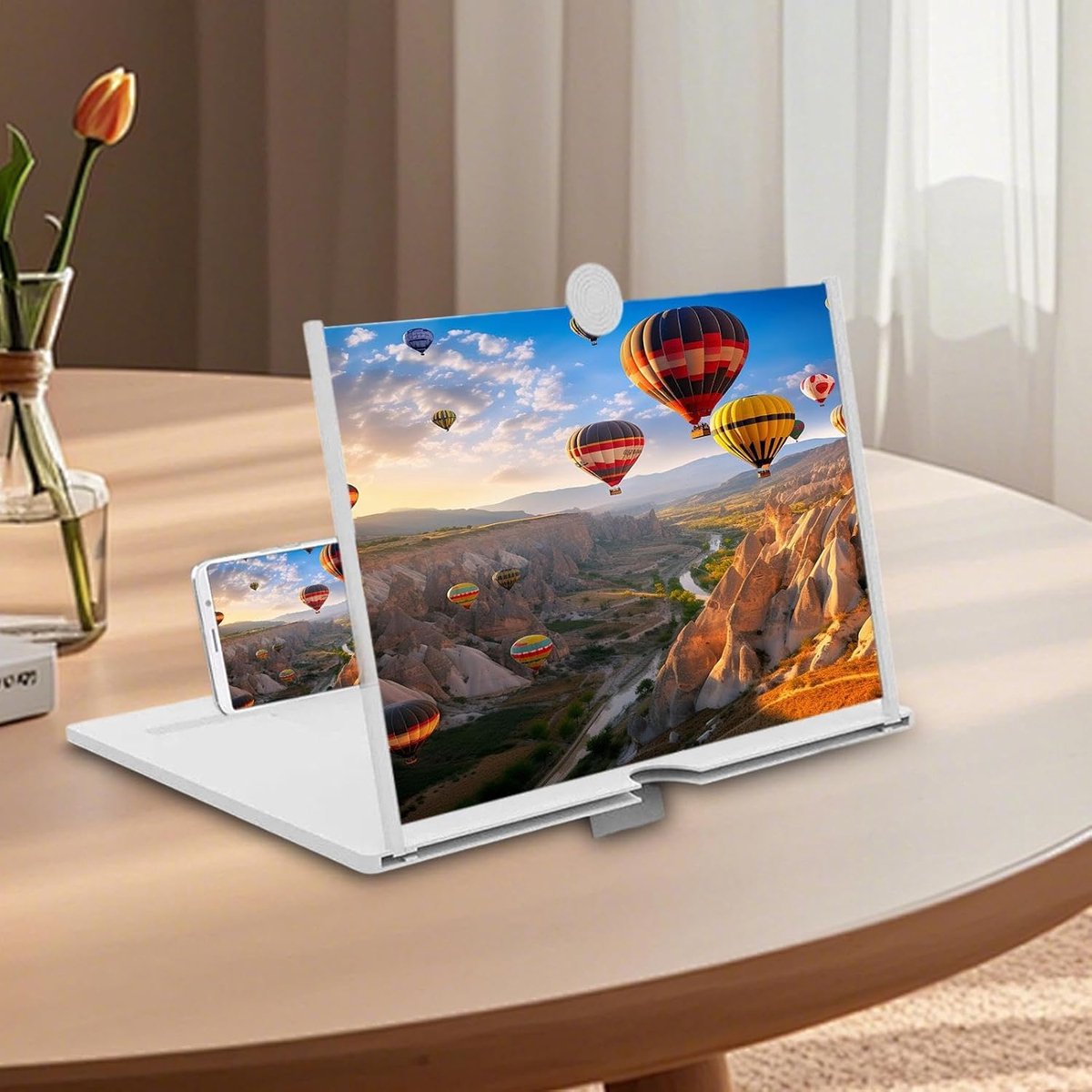 Telefoon Schermvergroter - Vergrootglas Projector - Films Kijken - Meerdere Hoekinstellingen - 15 x 12 cm - Wit