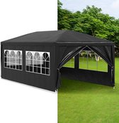 Partytent - 3x6 m - Zijwanden - Easy Up - Paviljoen - Opvouwbaar - Waterdicht - Weerbestendig- Antraciet