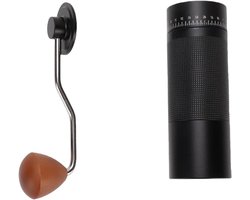 Handmatige Koffiemolen - Reismolen Bonen - Verse Koffie Zetten - Externe Maalinstelling - 25g Capaciteit - Zilver