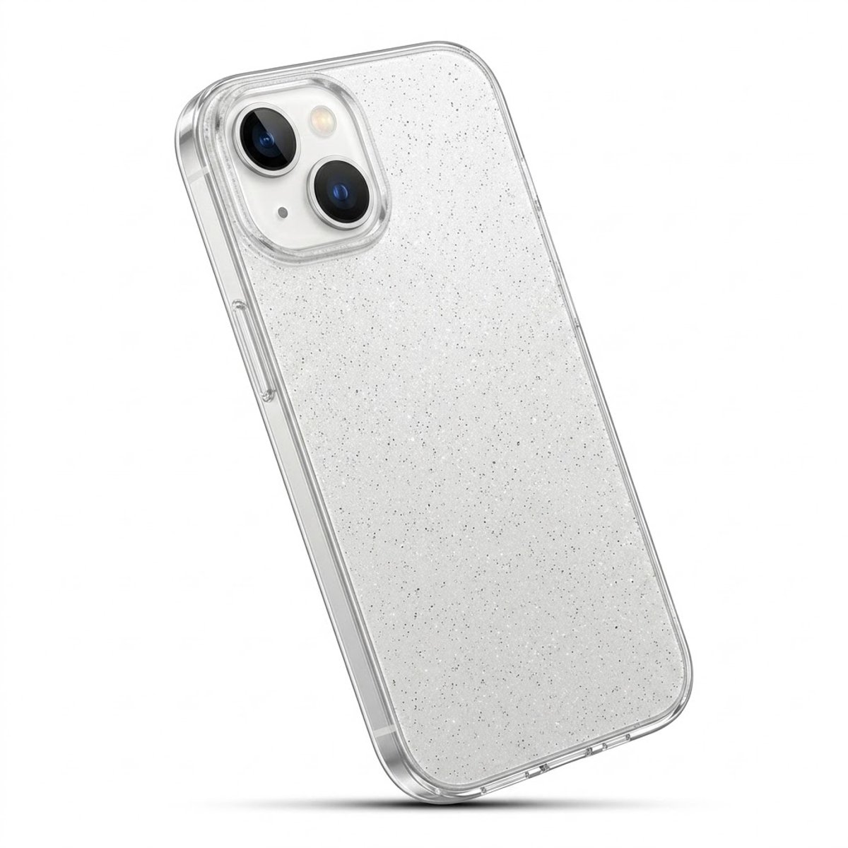 Glitter Hoesje Geschikt voor iPhone 14 Telefoonhoesje Case transparant