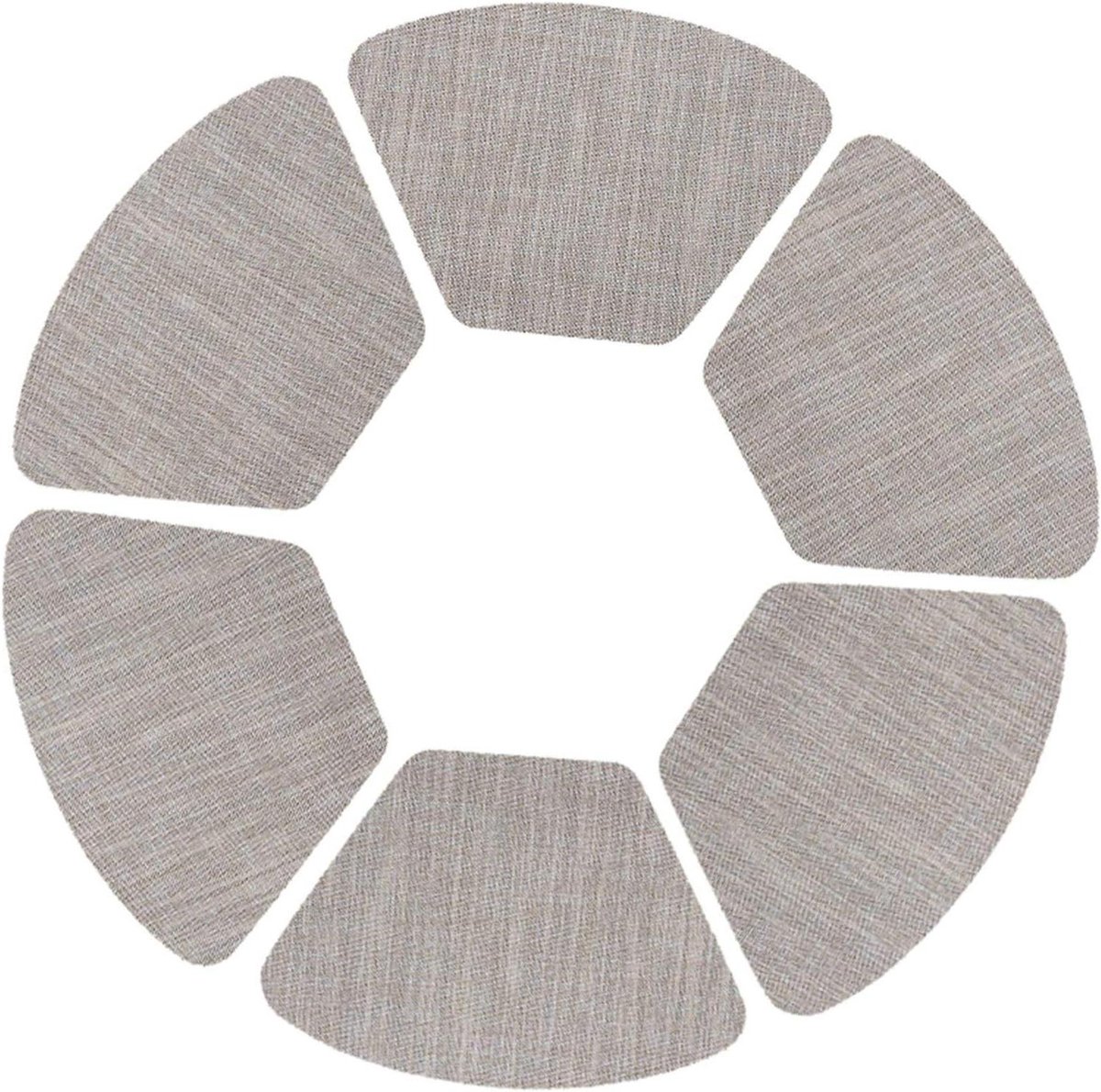 Placemats Set - Tafelmatten - Tafel Beschermen - Afwasbaar Antislip - 6 Stuks 48x33cm - Linnen