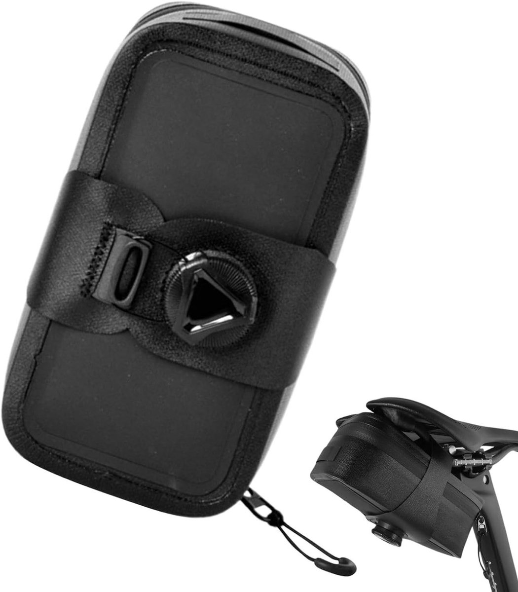 Fietszadeltas - Opbergoplossing - Fietsen - Waterdicht - 15 x 10 x 10 cm - Zwart