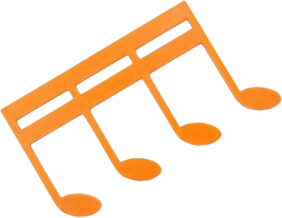 Bladmuziekhouder - Pagina Klem - Muziek Lezen - Antislip Grip - 12 cm - Oranje