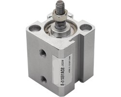 Luchtdrukveer Cilinder - Dubbelwerkende Cilinder - Industriële Automatisering - Compact Ontwerp - Boring 100mm - Zilverkleurig