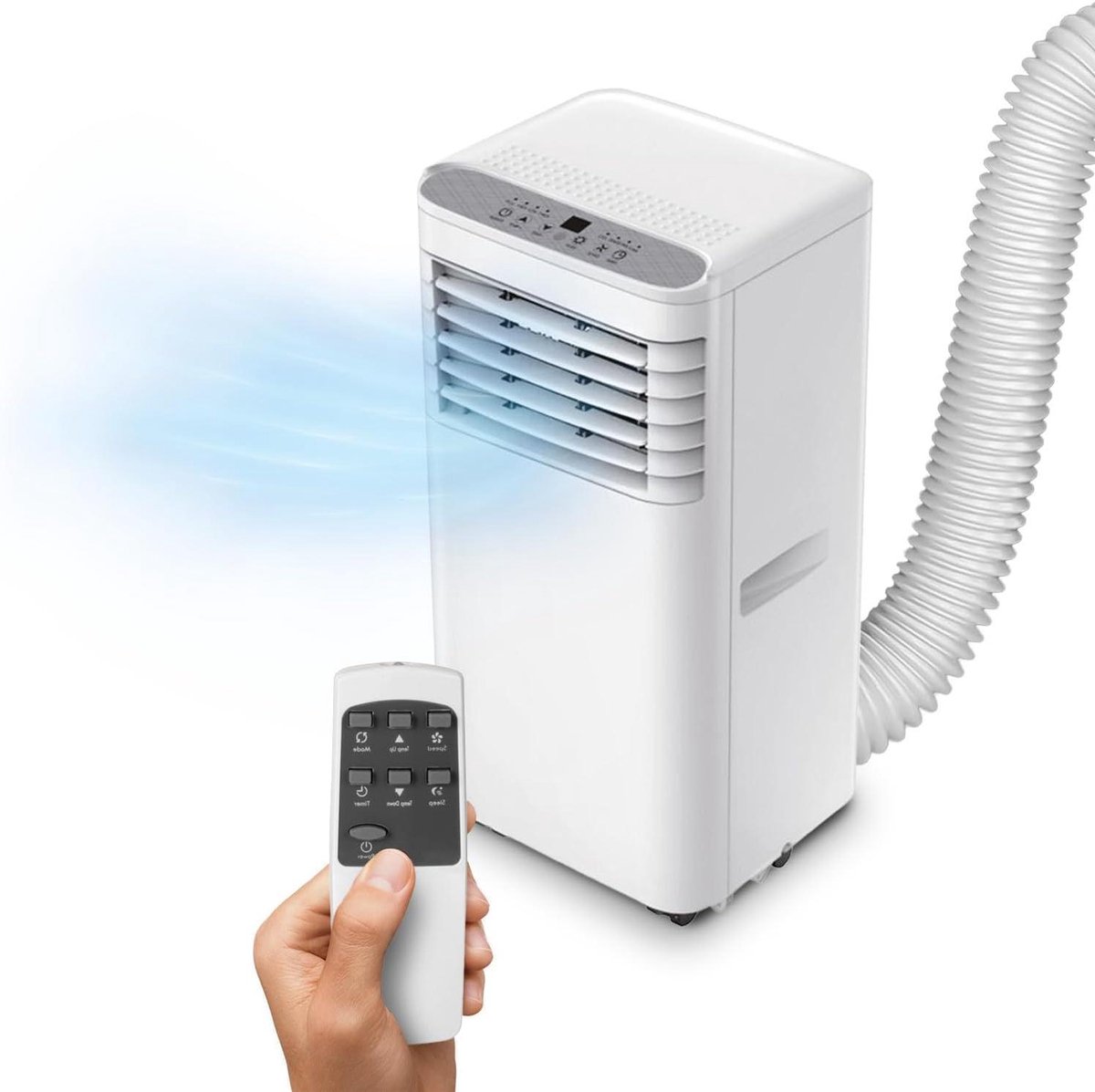 Mobiele airco - Draagbare koeler - Ruimte koelen - 3-in-1 functie - 9000 BTU - Wit