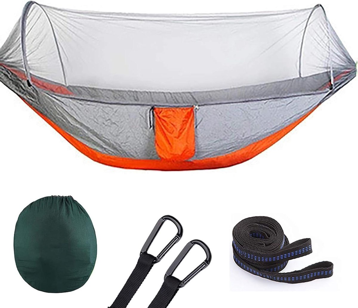 Hangmat Outdoor - Kampeer Hangmat - Ontspannen Buiten - Inclusief Karabijnhaken - 250 x 120 cm - Grijs