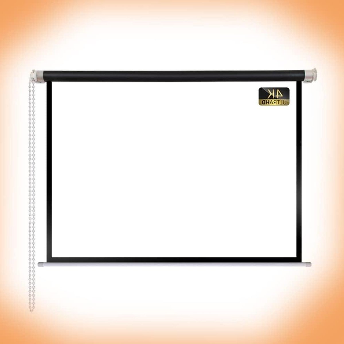 Projectiescherm - Filmscherm Beamer - Thuisbioscoop Creëren - Handmatig Uitschuifbaar - 60 inch 4:3 - Wit