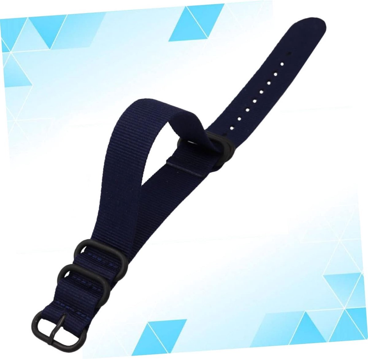 Horlogeband Canvas - Polsband Vervanging - Dagelijks Gebruik - Ergonomisch Ontwerp - 26 cm Lengte - Zwart