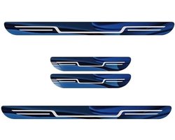 Dorpelbeschermers Auto - Instaplijsten RVS - Auto Beschermen - Zelfklevend Ontwerp - 4 Stuks - Zilver