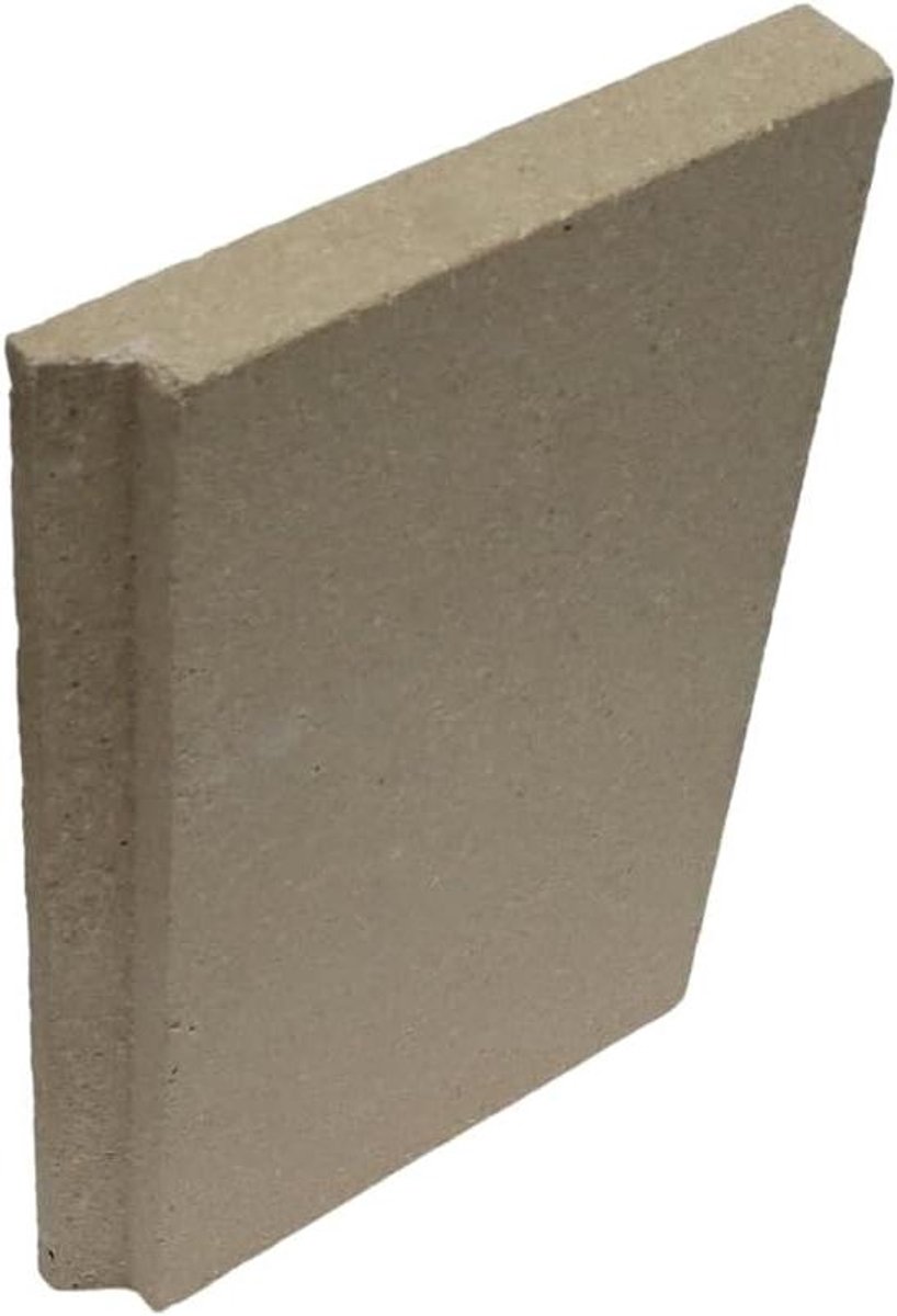 Kachelonderdeel - Vuurvaste steen - Haardonderhoud - Origineel reserveonderdeel - 320x217x32mm - Beige zwart