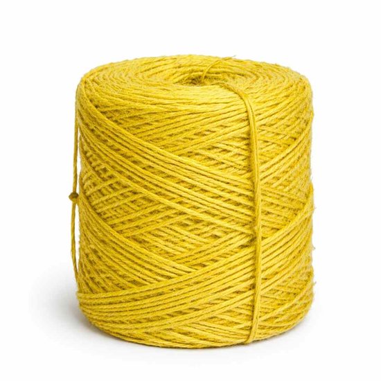 Jutetouw – Gele natuurvezel – Geel – 470 meter – Vlaskoord