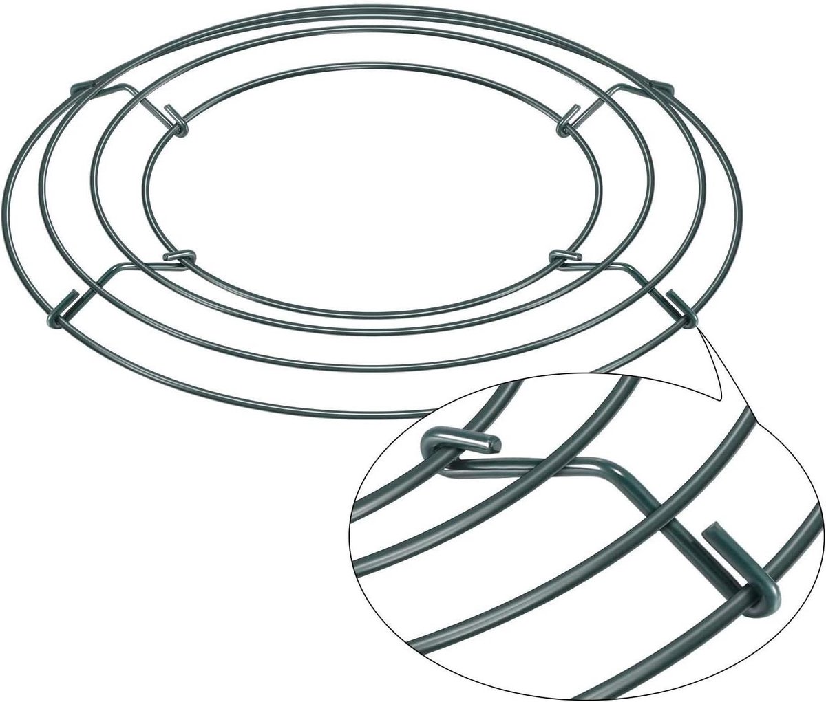 Krands Frame - Metaal Hanger - Kransen Maken - Verhoogd Ontwerp - 10 Stuks 40cm - Donkergroen