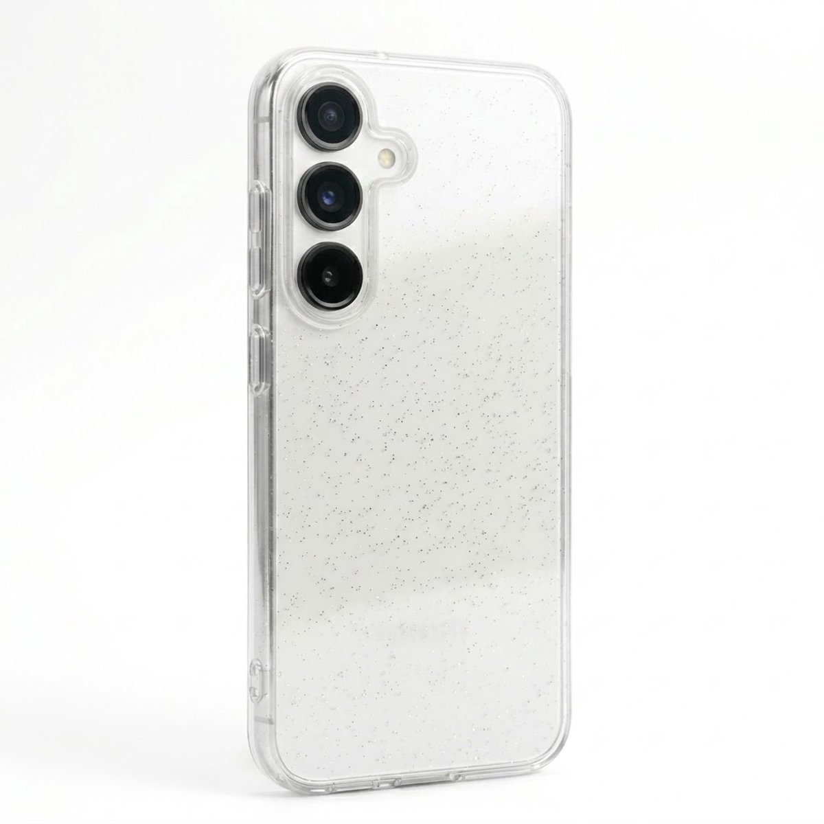 Glitter doorzichtig telefoon hoesje Samsung A26 – transparante backcover voor dames – geschikt voor Samsung Galaxy A26 – lichte sparkle afwerking – flexibel kunststof hoesje