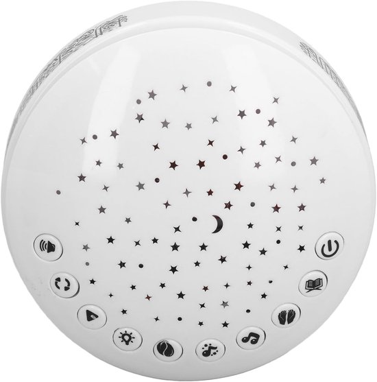 Kinder Geluidsmachine - Nachtlamp Projector - Kinderslaap - 13 Koran Surahs - 10.5 cm - Wit van kinder — afbeelding 5