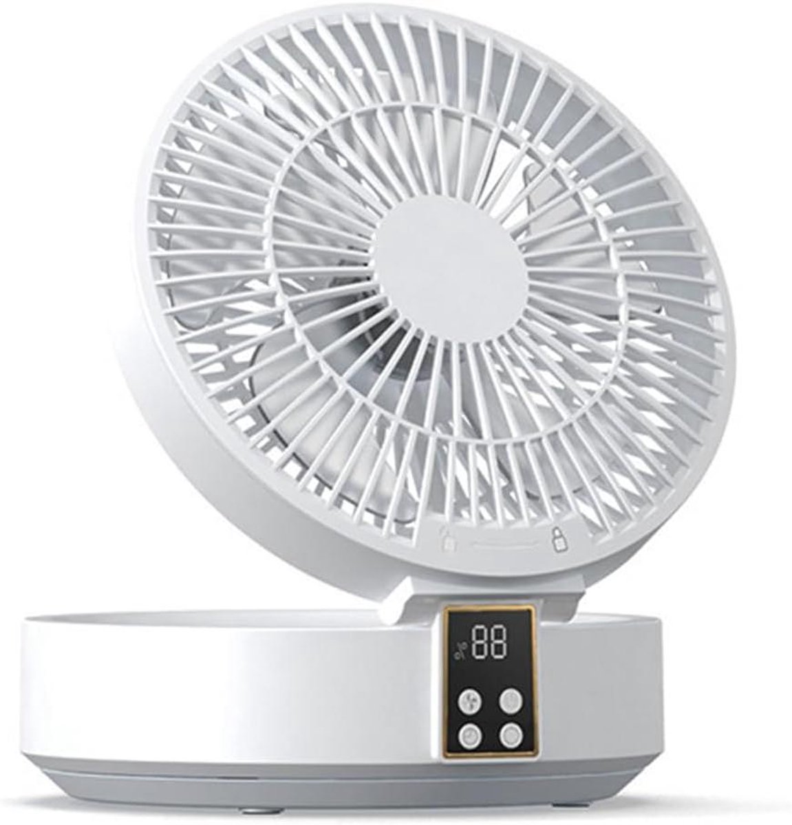 Draagbare Ventilator - Circulatie Fan - Kamperen Buiten - 3-in-1 Ontwerp - 17.3 cm - Wit
