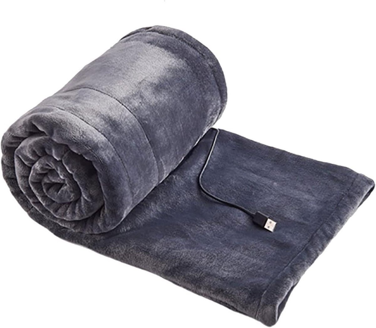 Elektrische deken - Verwarmingskussen - Warmte en comfort - USB verwarming - 100 x 80 cm - Grijs