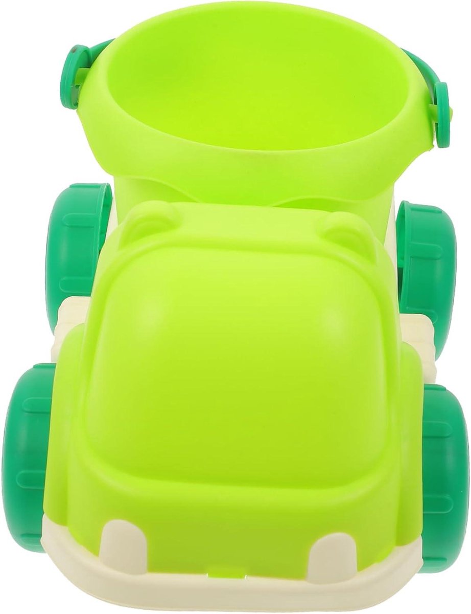 Strandwagen Speelgoed - Zandauto Emmer - Zomerse Activiteiten - Afneembare Emmer - 23 x 15 x 13.5 cm - Groen