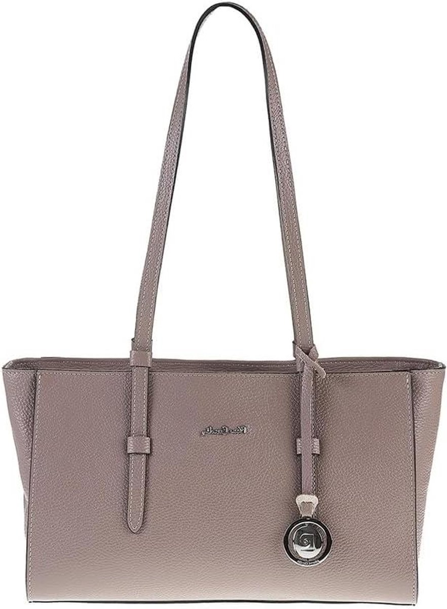 Dames Schoudertas - Leren Tas - Dagelijks Gebruik - Gemaakt in Italië - 42 cm - Taupe