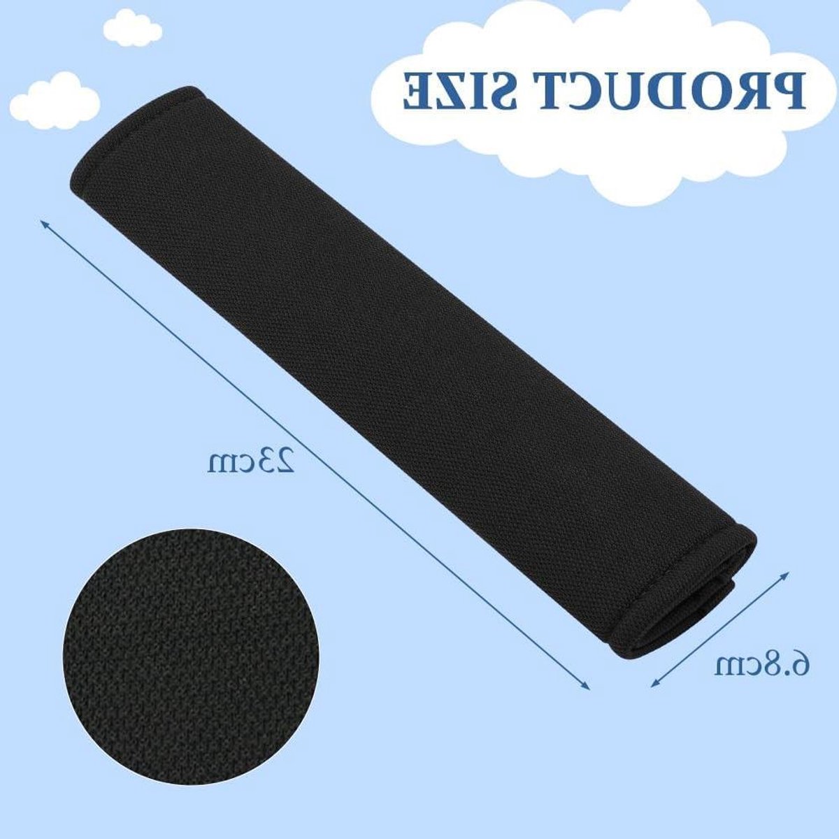 Autogordel Pads - Gordelhoezen - Comfortabel Rijden - Zachte Vulling - 2 Stuks - Zwart