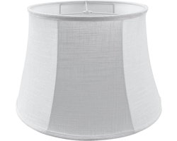 TOOTOO STAR Witte grote lampenkap voor kroonluchters, vloerlamp en tafellamp, 30,5 x 40,6 x 27,9 cm spin, stof, natuurlijk linnen, handgemaakt