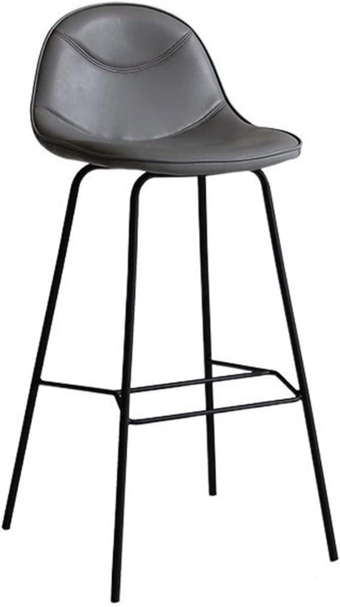 Aanrecht Kruk - Hoge Stoel - Thuis Keuken - Ergonomische Rugleuning - 29 inch - Rood