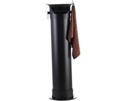 Koffie-uitklopbak - Koffiedik emmer - Netjes werken - Grote 17L capaciteit - 86 cm hoog - Zwart